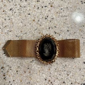 Reverse Cameo Gold Bracelet